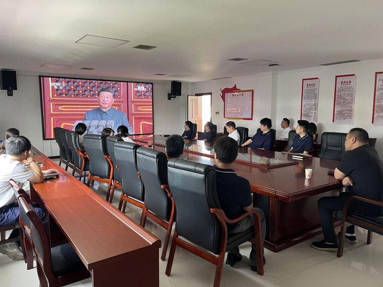 常德德潤(rùn)產(chǎn)業(yè)發(fā)展有限公司集中觀(guān)看九三閱兵儀式